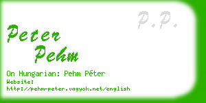 peter pehm business card